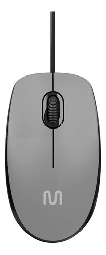 Mouse Com Fio Mf400 180cm Usb 3 Botões Cinza Multi - Mo387