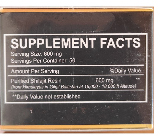 Resina Shilajit Puro Himalaya+ Fúlvico Y Oligominerales 30gr Sin Sabor