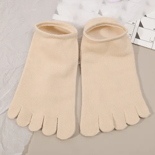 Calcetín Náutico De Cinco Dedos Para Mujer, Invisible, Fino