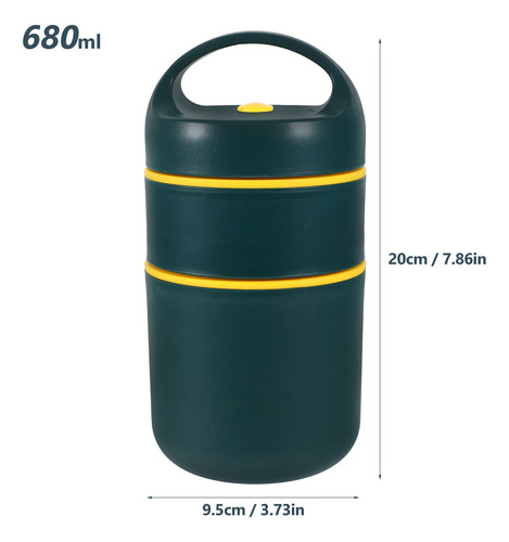 Contenedor Térmico Para Lonchera Aislante De Doble Capa Con