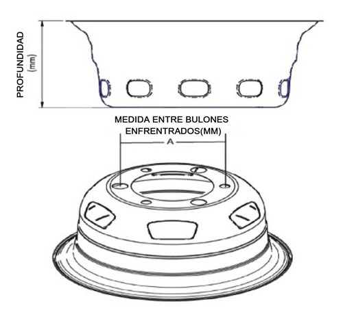 Soporte De Taza Tras 18cm Alt 32cm Entre Bulon Enfrent C