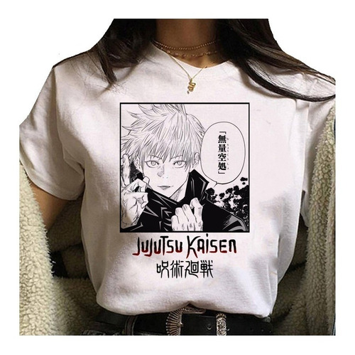 Polera Jujutsu Kaisen Gojo Satoru Grey M1 