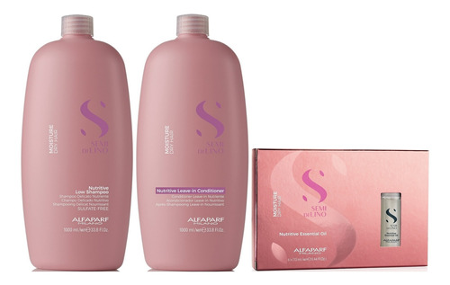 Shampoo 1000ml + Acondicionador + Ampollas Alfaparf Moisture