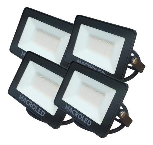 Pack X4 Reflectores Led Frio 30w Exterior Ip65 Macro