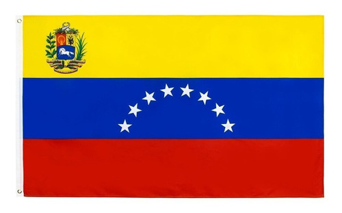 Bandeira Venezuela Oficial 1,50x0,90m Com Anilhas P/mastro
