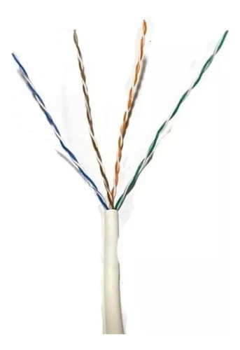 Promo 100 Mts Cable Utp Optictimes 100% Cobre Forro Beige