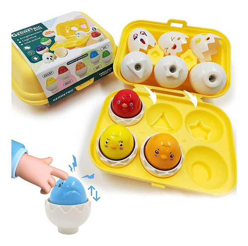 Juguetes Didacticos Para Niños,huevos Sorpresa De Juguetes Color Amarillo