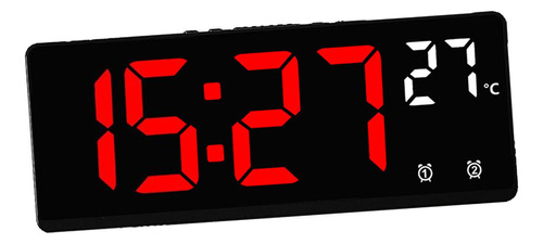 Despertador Digital Reloj Electrónico 12/24h Número Rojo