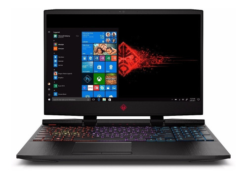 Notebook HP Omen 15-dc0053la negra 15.6", Intel Core i7 8750H  8GB de RAM 1TB HDD, NVIDIA GeForce GTX 1050 Ti 144 Hz 1920x1080px Windows 10 Home