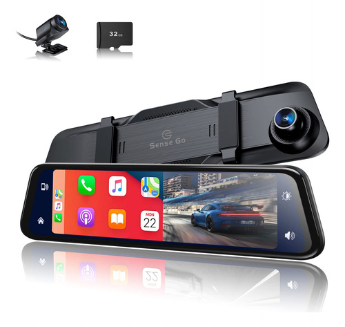 Camara Tablero Espejo 2k 12  Carplay Android Auto Wireless T