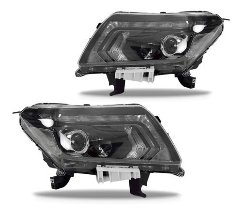 Jogo Farol Frontier Attack Mascara Negra Manual S Led 17/19