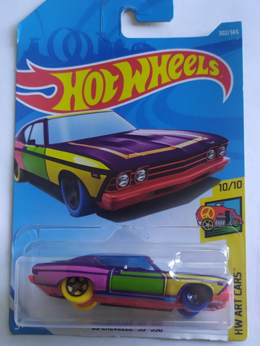 Hot Wheels 69 Chevelle Ss 396 Morado Rosa Verde 302/365