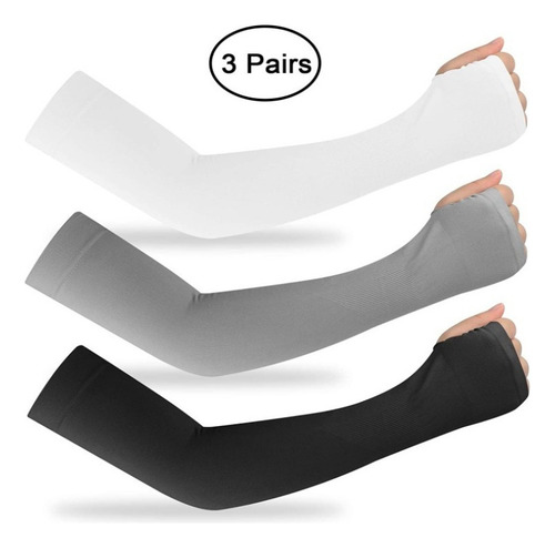 Mangas De Protección Solar Deportivas For Mujer 3 Pares