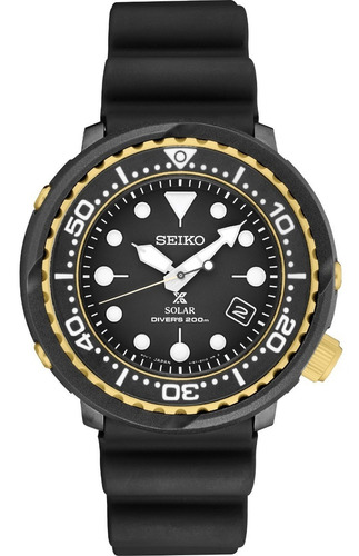 Relógio Seiko Sne498 Solar Dive Tuna Prospex 47mm Black