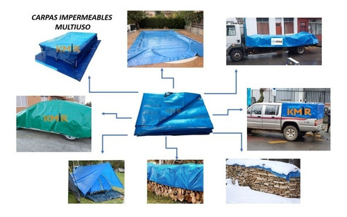 Lonas Impermeables Multiusos 3x5 Azul 220 Gramaje