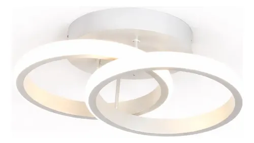 Lustre Luminaria Teto Led Moderno 3 Cores Redondo 25x10x19cm