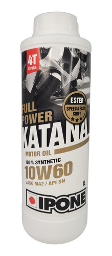 Aceite katana full power 10w60 4t ipone 