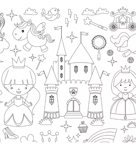 Kit 200 Desenhos Para Colorir Princesas Em Folha A4 Barato