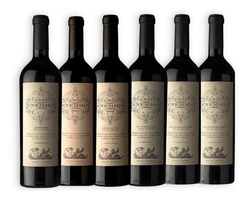 Mix Vino Gran Enemigo Caja X6u 750ml Aleanna Wines Mendoza