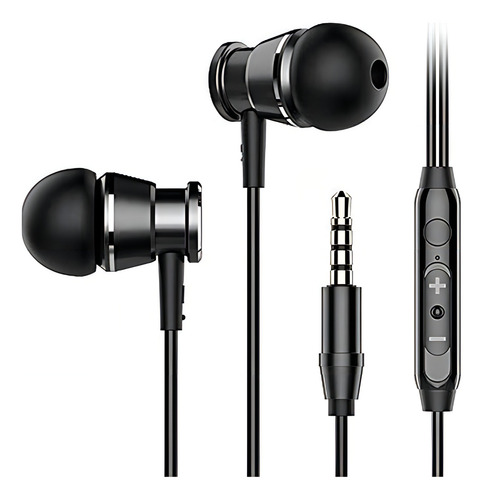 Auriculares Con Cable Con Aislamiento Ruido Auriculares Con Color Black