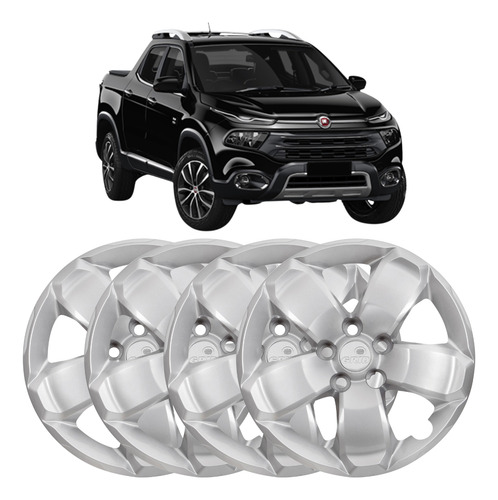 Jogo Calota Grid Fiat Toro 2016 Até 2024 Aro 16 Parafusado