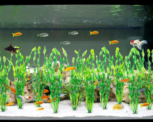 Las 10 Plantas Acuáticas Artificiales Algas P Acuario Pecera
