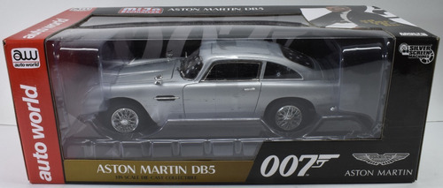 Aston Martin Db5 James Bond 007 Escala 1:18 Autoworld Color Plateado