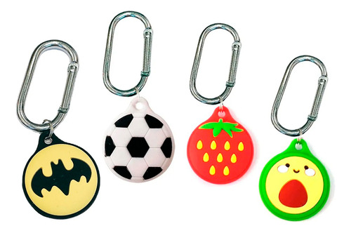 Kit X4 Llavero Funda Silicona Porta Airtag Con Diseño Niños Varios