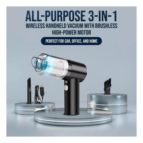 Aspirador De Mano Para Coche 9000pa Carga Usb K9