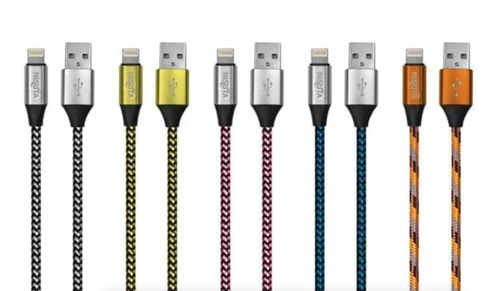 Cable Lightning A Usb Compatible C/ iPhone 1m 2.4a Mallado