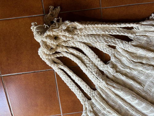 Hamacas Paraguayas Hilo De Algodón Impecables Crema Tejido Al Macramé