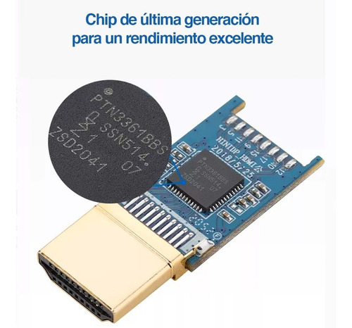 Imagen 4 de 5 de Cable Mini Displayport A Hdmi 2mts Thunderbolt Calidad