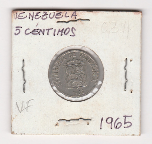 Moneda Venezuela 5 Céntimos 1965 Vf