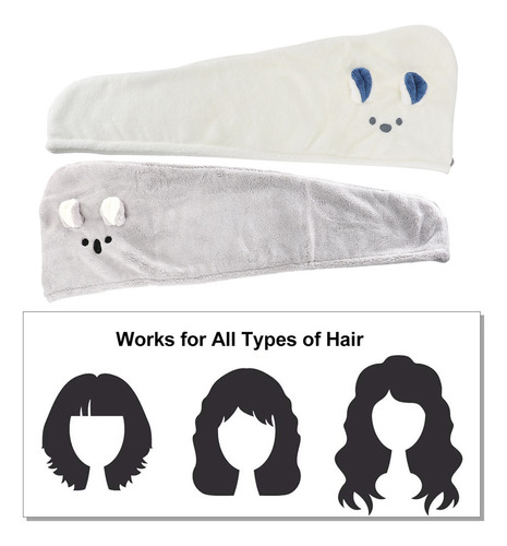 Toalla De Secado Rápido, Toalla Para Secar El Cabello, 3 Uni