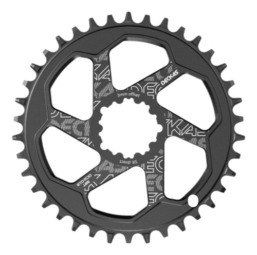 Monoplato Direct Mount Deckas 34t-38t Sram Offset 3mm 7-12v Color 38 Dientes Negro