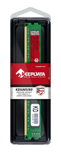Memória RAM Desktop verde 8GB 1x8GB Keepdata KD16N11 8G