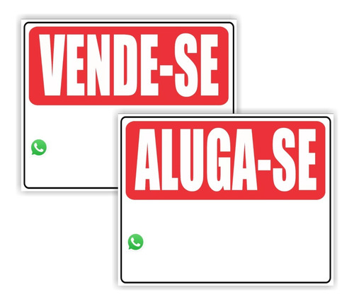 Placa Vende-se O Aluga-se Ps 40x50cm Você Coloca Seu Contato Vende-de E Aluga-se