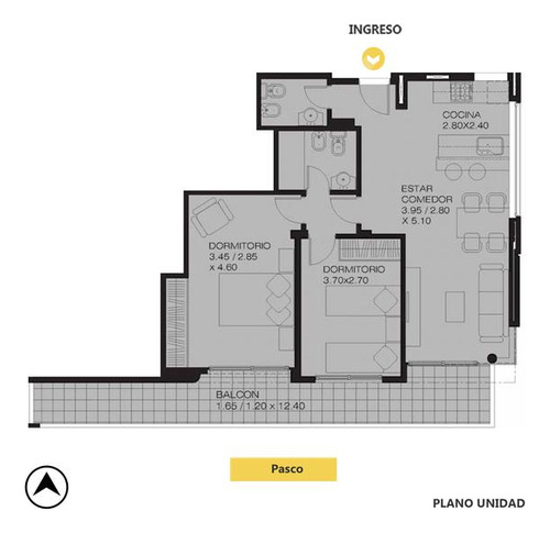 Departamento 2 Dormitorios En Venta - Rosario