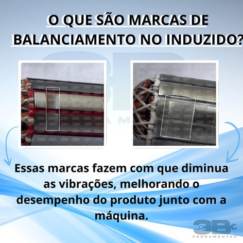 Induzido Rotor Lixadeira 220v Dwe490 D28490