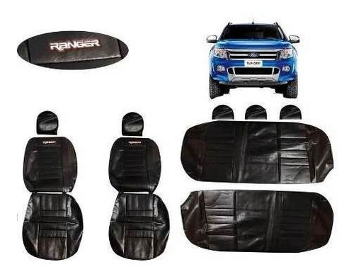 Funda Cubre Asiento Cuerina Ford Ranger 2013 A 2017 C/doble