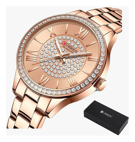 Relojes De Cuarzo De Lujo Curren Diamond Para Mujer