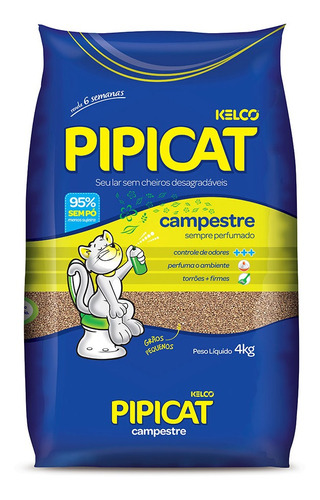 Pipicat Campestre Areia Higiênica Para Gatos - 4kg