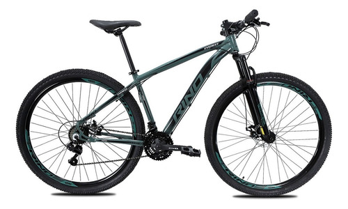 Bicicleta Rino Everest 29 Freio Disco 21v Câmbios Shimano Cor Verde exército Tamanho do quadro 21