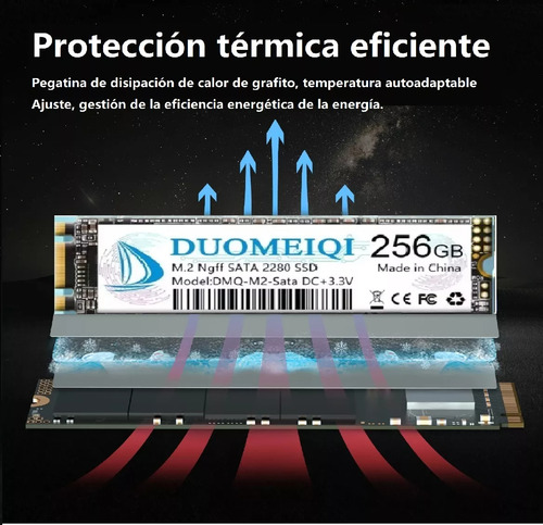 Disco Sólido Ssd Interno Duomeiqi Ngff-256g M.2 SATA 2280 SSD 256gb Blanco