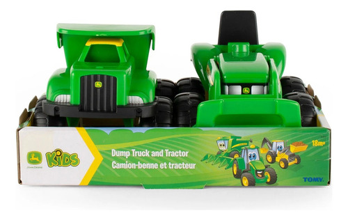 John Deere Juego Tractor Y Camion Volquete Pack 2 - 35874 Color Verde