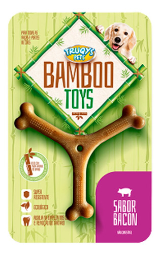 Brinquedo Mordedor Osso Bamboo Para Cachorros Truqys Pet