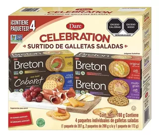 Surtido De Galletas Saladas Dare Celebration 780g 4 Paq.