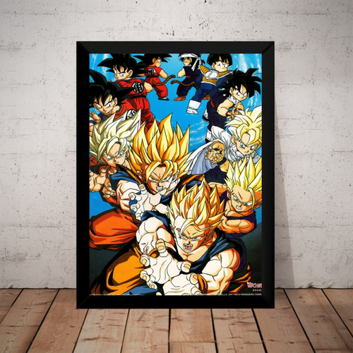 Quadro Arte Dragon Ball Z As Fases De Goku E Gohan | MercadoLivre