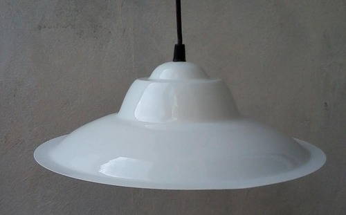 Lampara Colgante China Chapa 32cm Blanca Apto Led E27