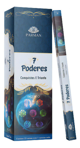 Incenso Parman Sete Poderes Box 25 Caixas Com 7 Varetas